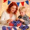 Patriotic Wired American Flag Ribbon – 2.5" x 15 Yards Red White & Blue 4th of July Ribbon for Wreaths, Tree Decor, Gift Wrapping & Independence Day Party Decorations